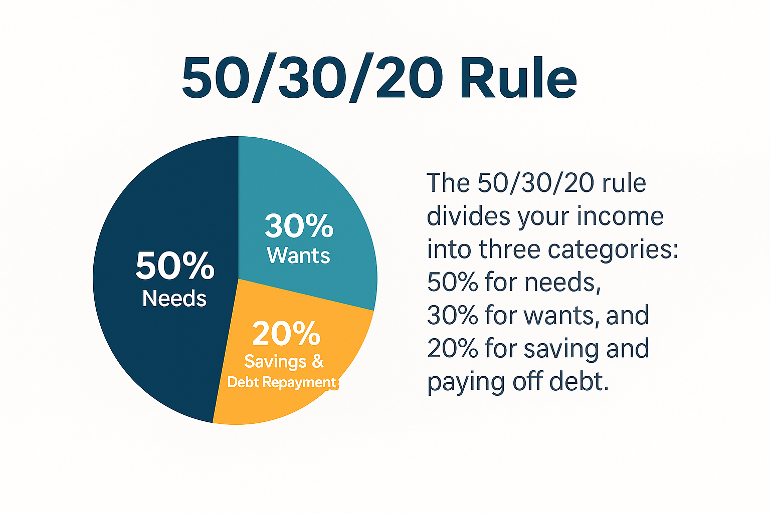a diagram of a budget - 50/30/20 Rule